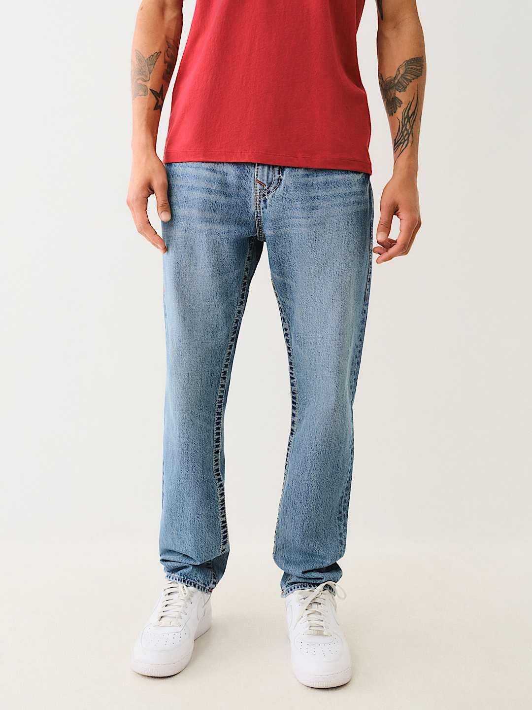 Men big t geno skinny fit medium wash jeans