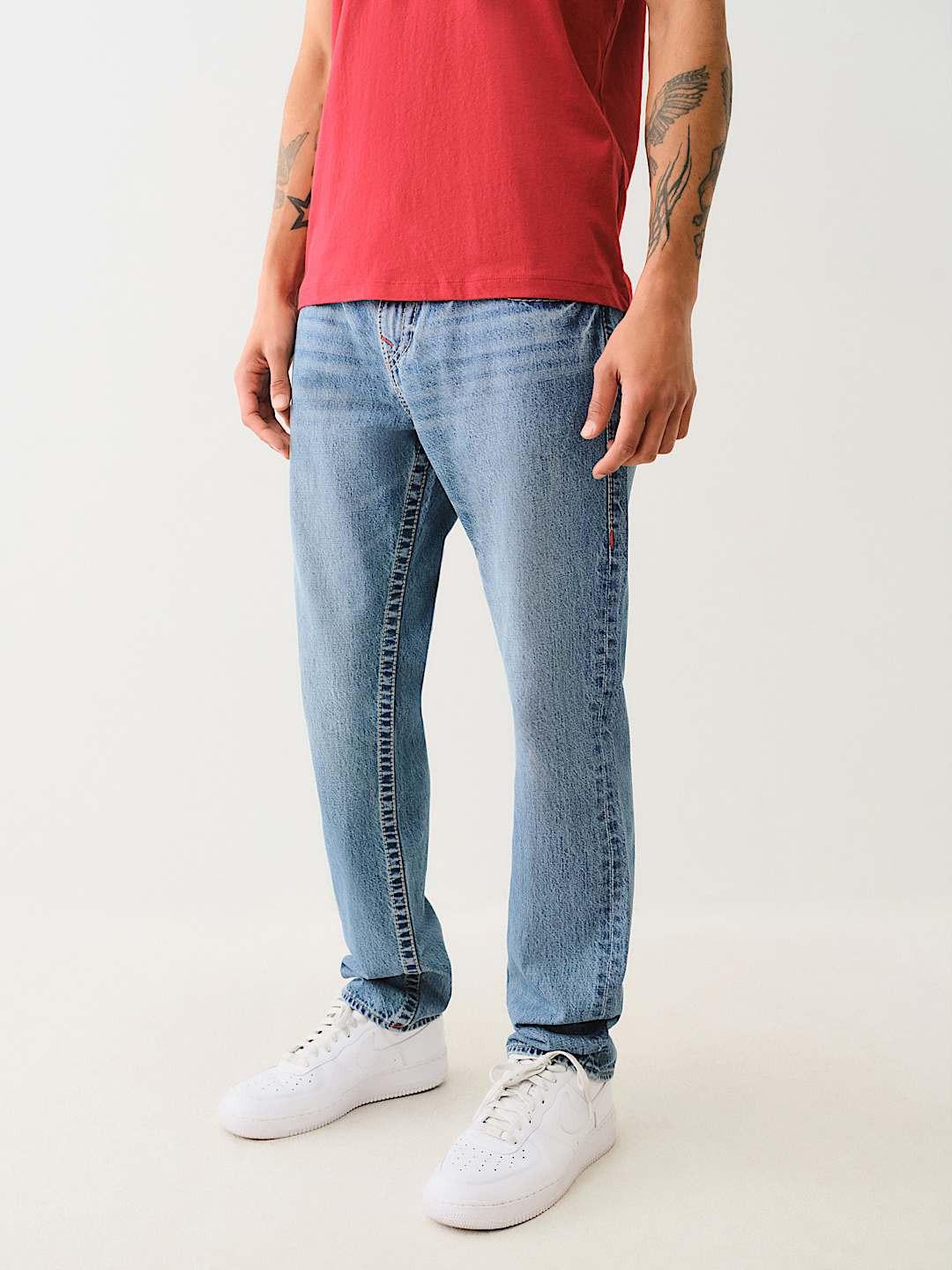 Men big t geno skinny fit medium wash jeans