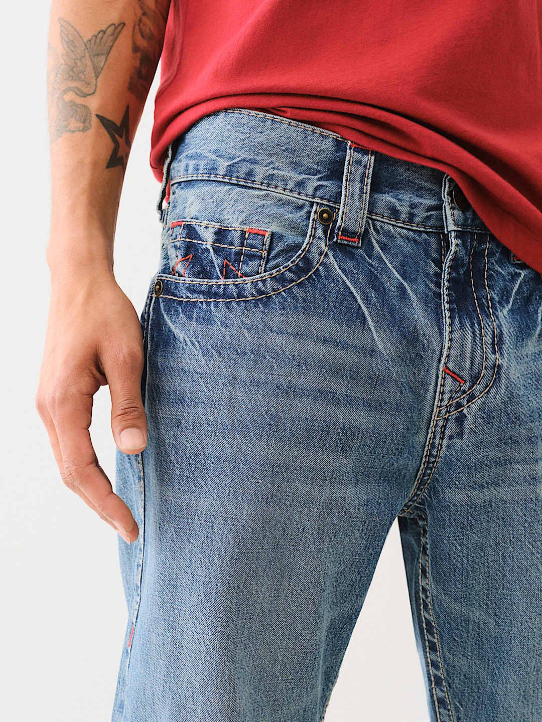 True Religion Men BIG T Geno Skinny Fit Medium Wash Jeans