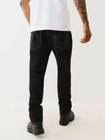 True Religion Men Pickstitch Ricky Straight Fit Mid Rise Jeans