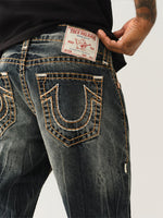True Religion Men SUPER T Rocco Slim Fit Dark Wash Jeans