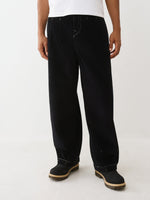 TRUE RELIGION Men Black Cotton Solid Trouser