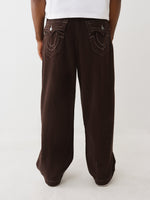 TRUE RELIGION Men Brown Cotton Solid Trouser