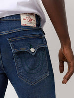 True Religion Men Blue Washed Slim Fit Jeans