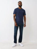 TRUE RELIGION Men GENO Big T Navy Blue Jeans