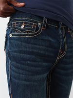 TRUE RELIGION Men GENO Big T Navy Blue Jeans