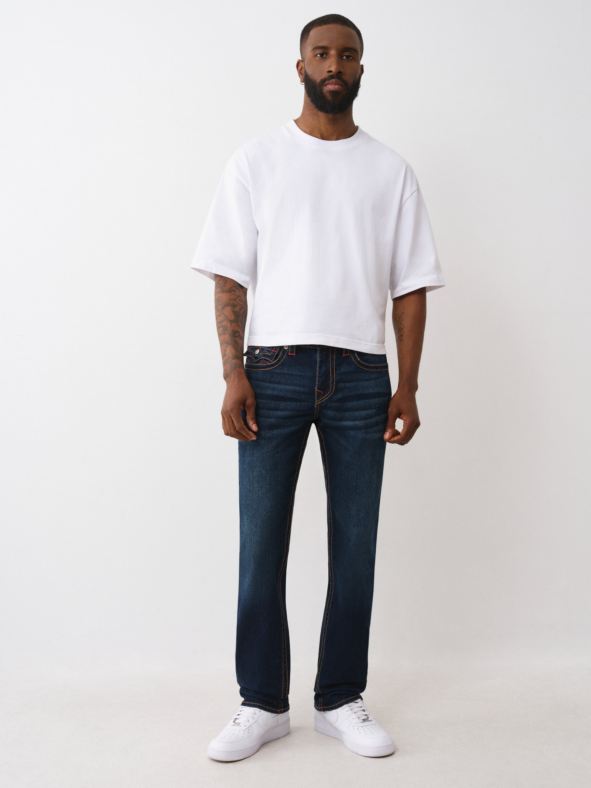 Men ricky big t navy blue jeans