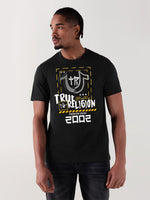 True Religion Men Black Printed Round Neck Regular Fit T Shirt