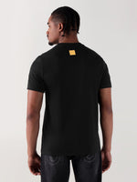 True Religion Men Black Printed Round Neck Regular Fit T Shirt