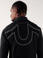True Religion Men Black Regular Fit Shirt