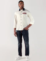 True Religion Men Beige Regular Fit Shirt