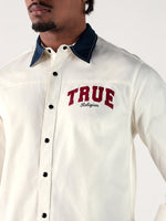True Religion Men Beige Regular Fit Shirt