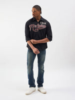 TRUE RELIGION Men Black Logo Regular Fit Shirt