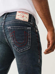 True Religion Men SUPER T Rocco Slim Fit Dark Wash Jeans
