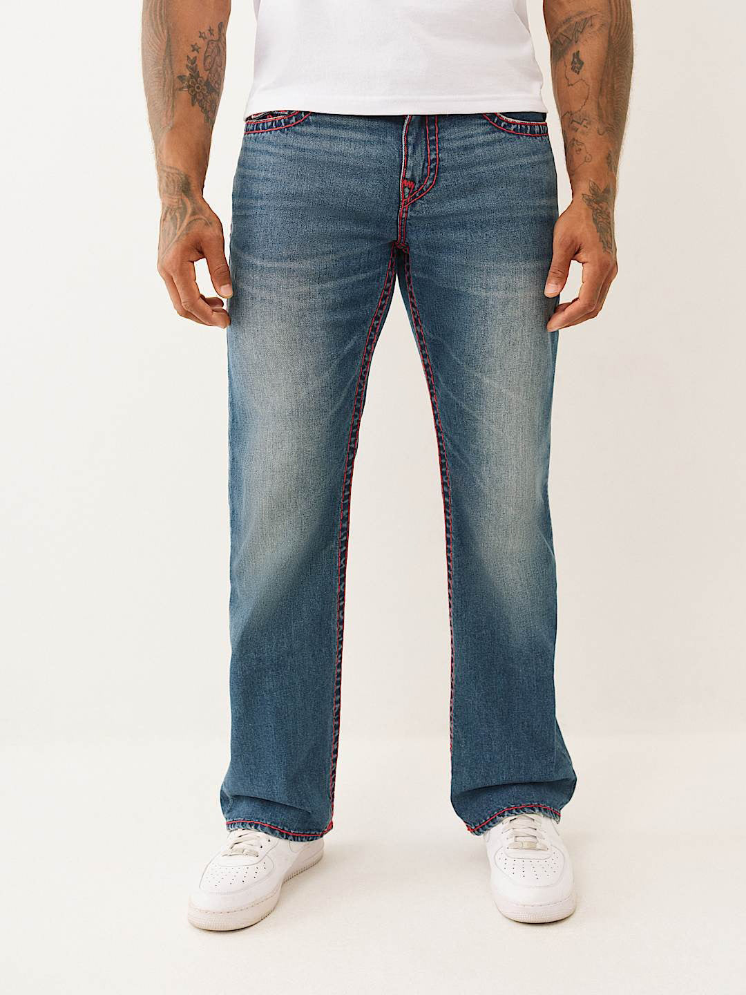 Men blue super t billy bootcut fit jeans