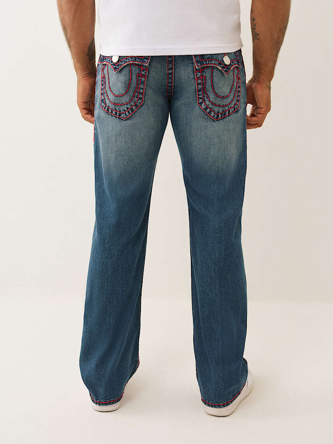 Men blue super t billy bootcut fit jeans