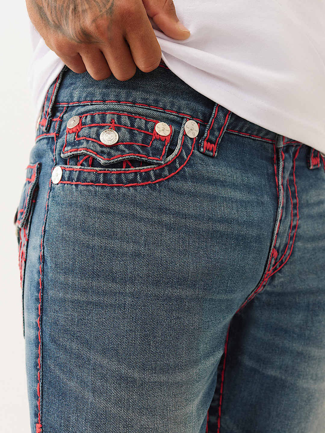 Men blue super t billy bootcut fit jeans