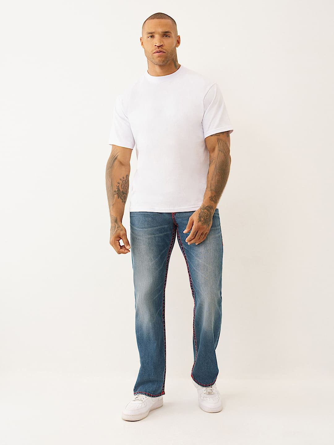 Men blue super t billy bootcut fit jeans