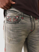 TRUE RELIGION Men Grey SUPER T Rocco Slim Fit Jeans