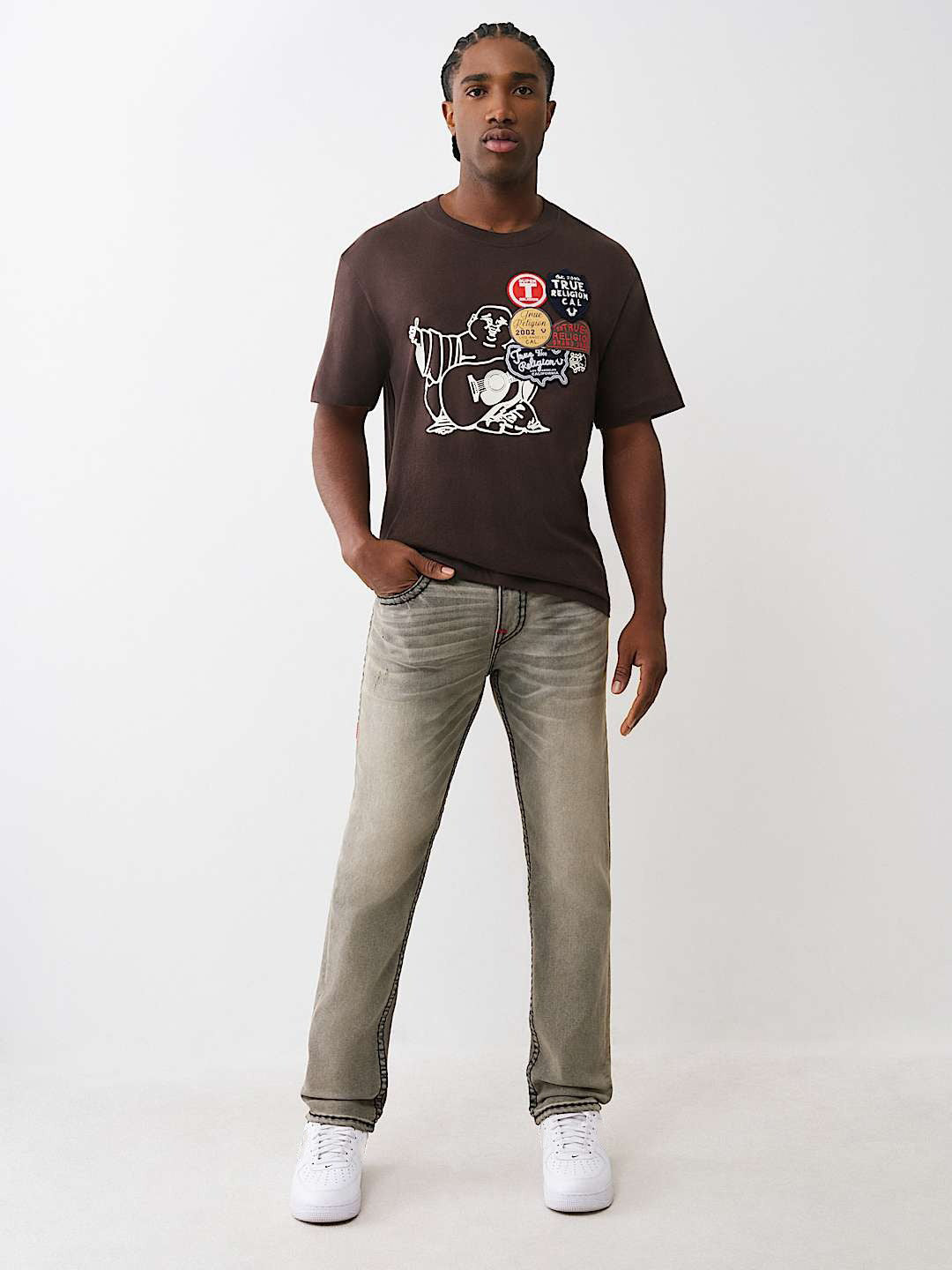 Men grey super t rocco slim fit jeans