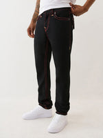 TRUE RELIGION Men Black SUPER T Rocco Slim Fit Jeans