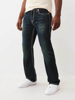 TRUE RELIGION Men Dark Indigo SUPER T Billy Bootcut Fit Jeans