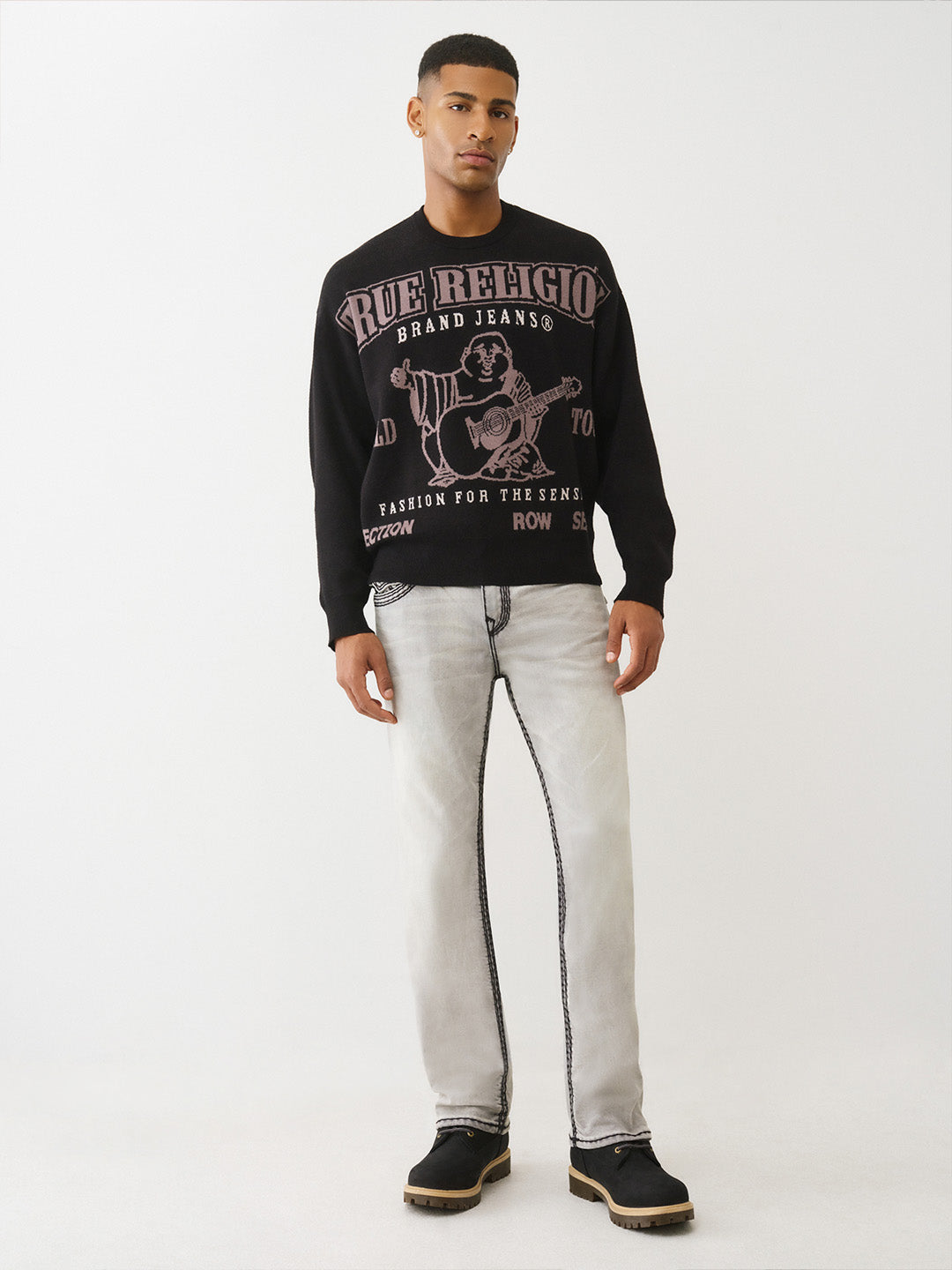 Men grey super qt straight fit jeans