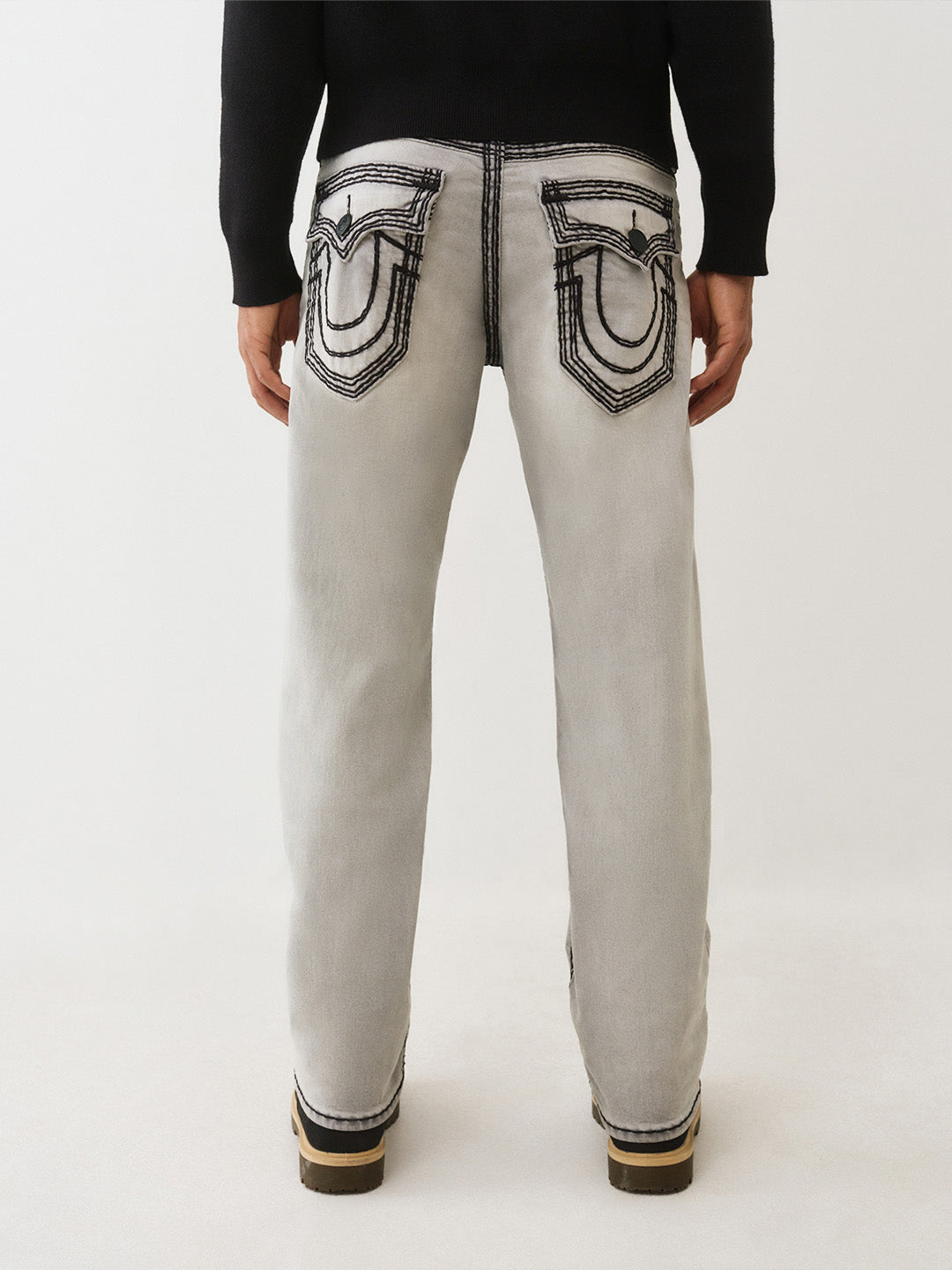 Men grey super qt straight fit jeans