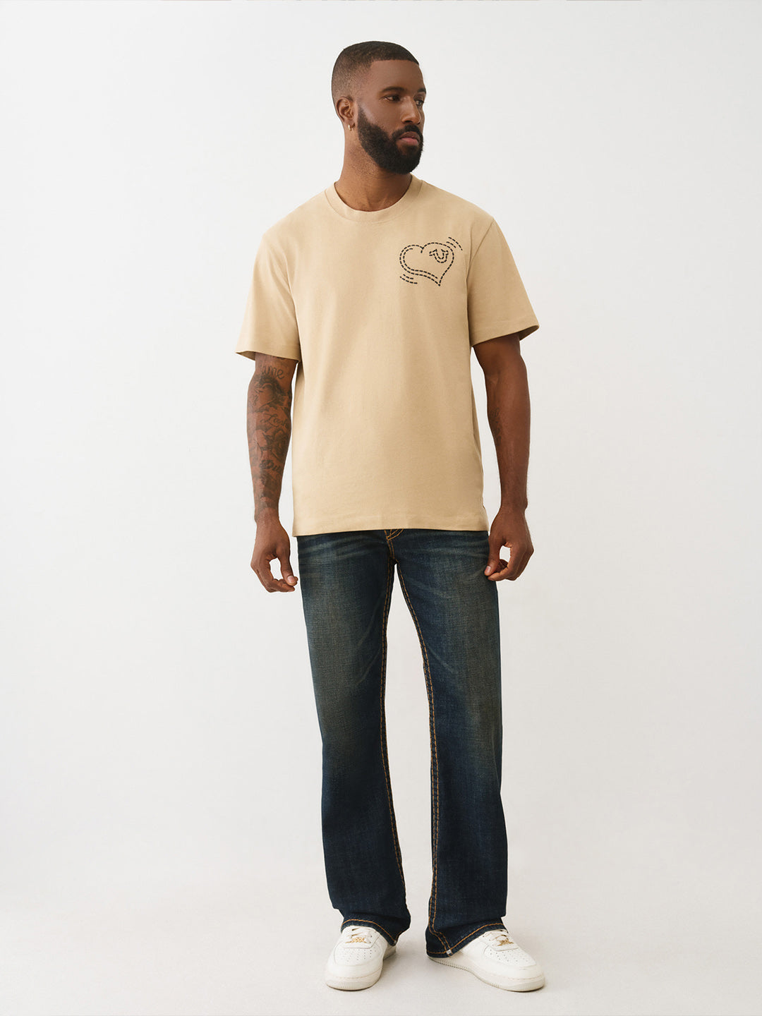 Men blue super t bootcut fit jeans