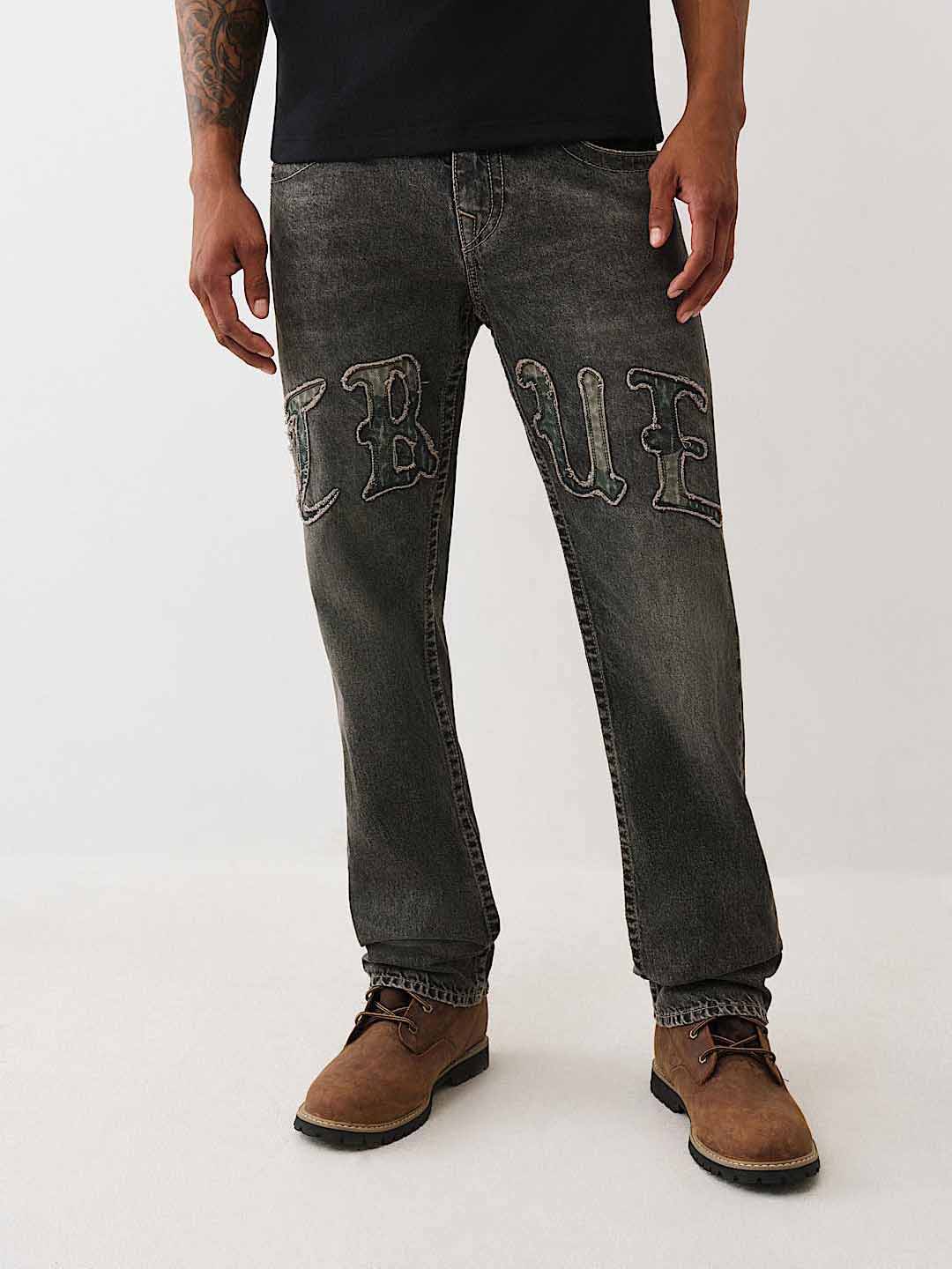 Men black sn ricky straight fit jeans