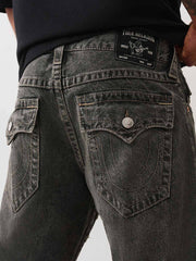 TRUE RELIGION Men Black SN Ricky Straight Fit Jeans