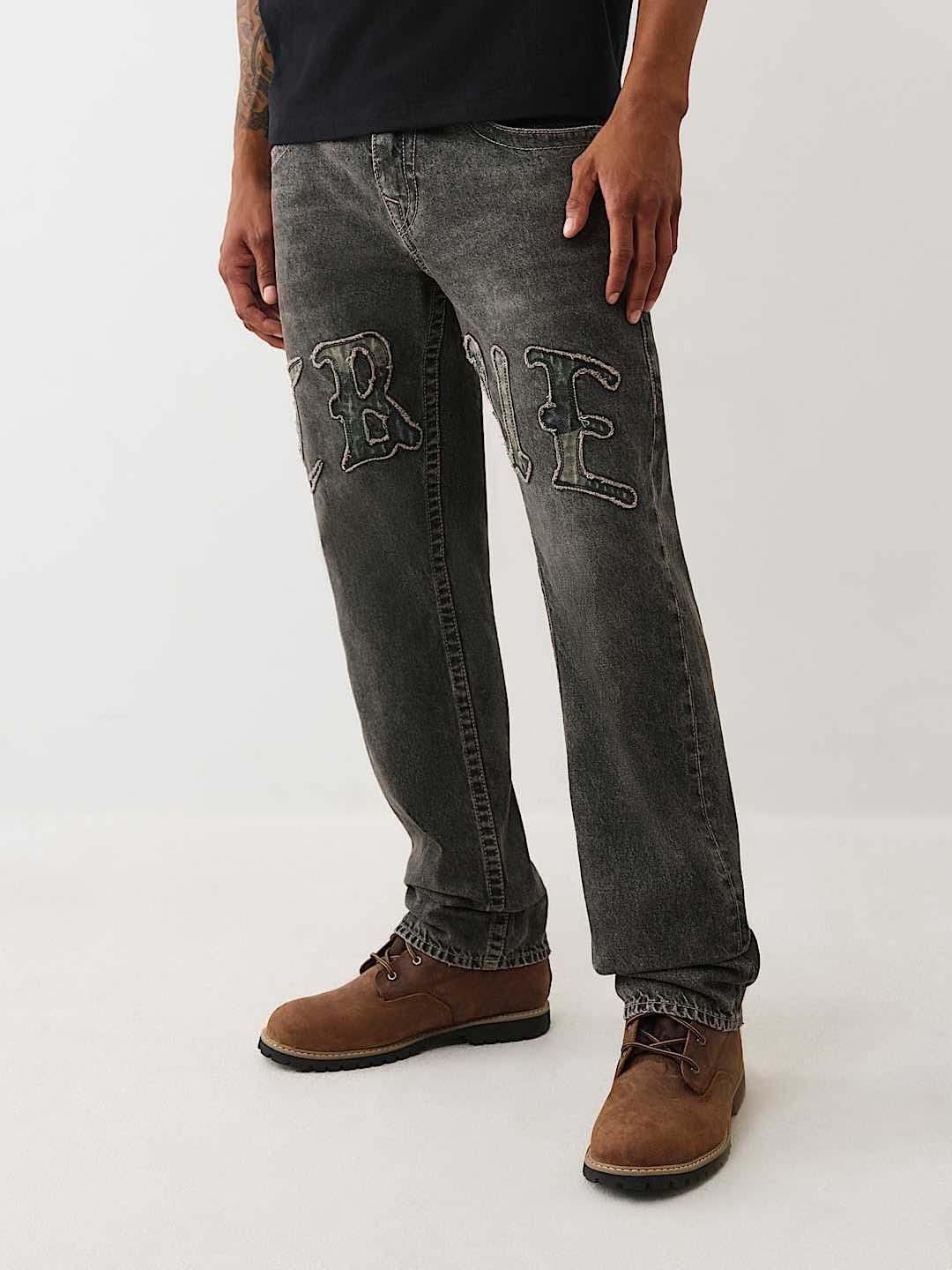 Men black sn ricky straight fit jeans