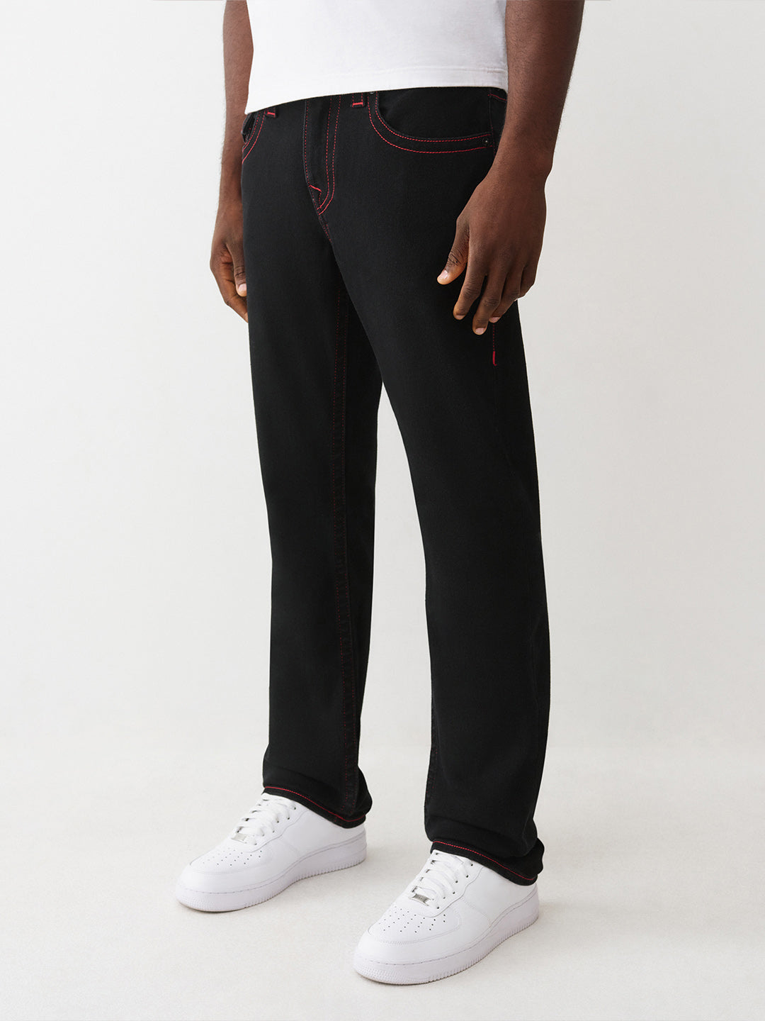 Men black sn straight fit jeans