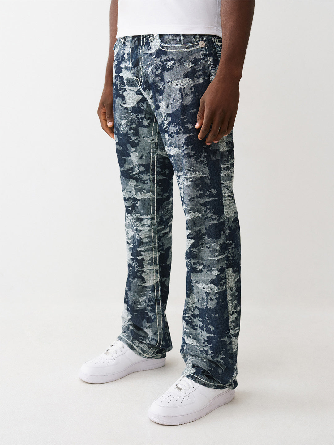 Men blue super t bootcut fit jeans