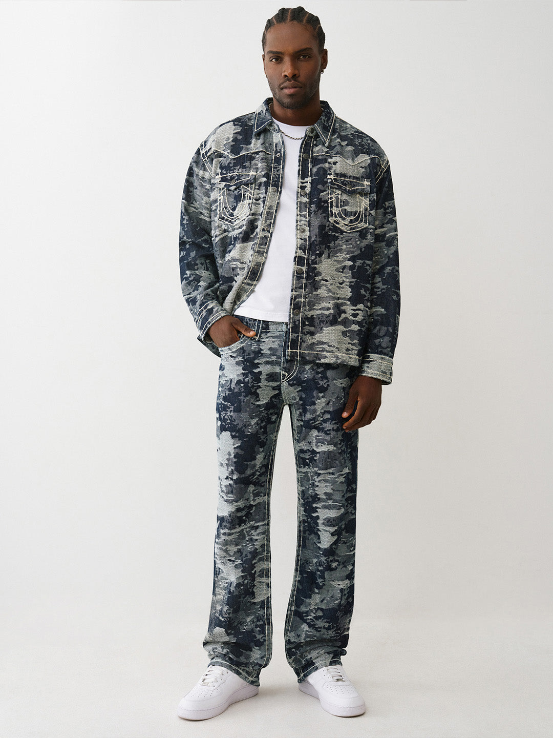 Men blue super t bootcut fit jeans