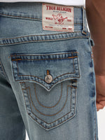 TRUE RELIGION Men Blue SN Straight Fit Ricky Jeans
