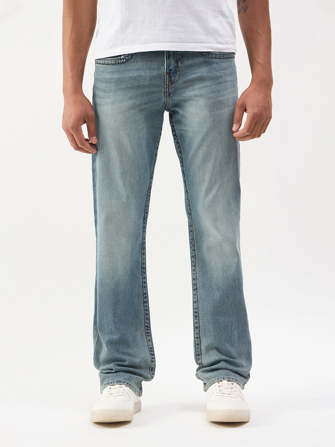 Men blue sn straight fit ricky jeans