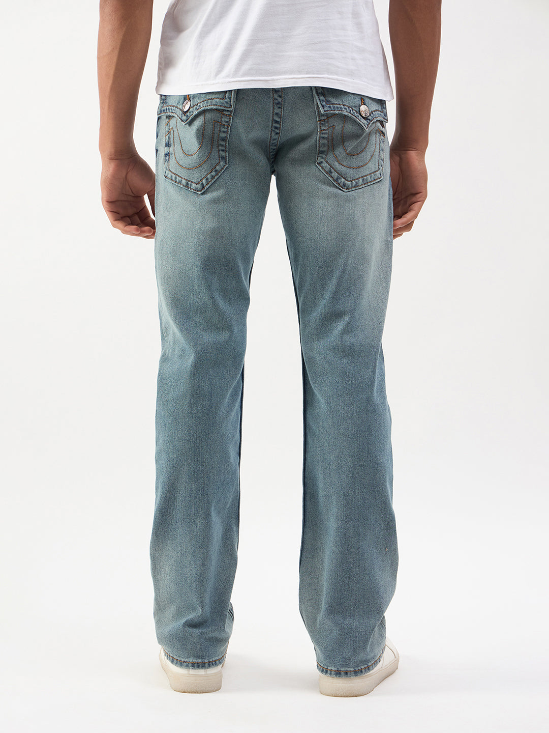 TRUE RELIGION Men Blue SN Straight Fit Ricky Jeans