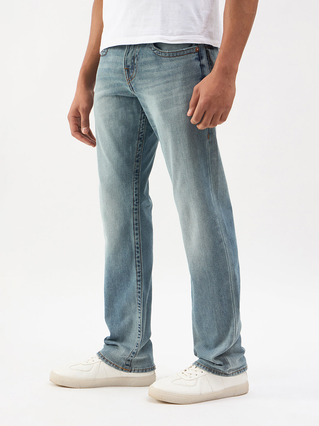 TRUE RELIGION Men Blue SN Straight Fit Ricky Jeans