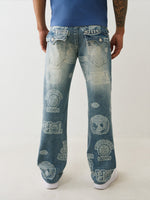 TRUE RELIGION Men Light Blue SN Straight Fit Jeans