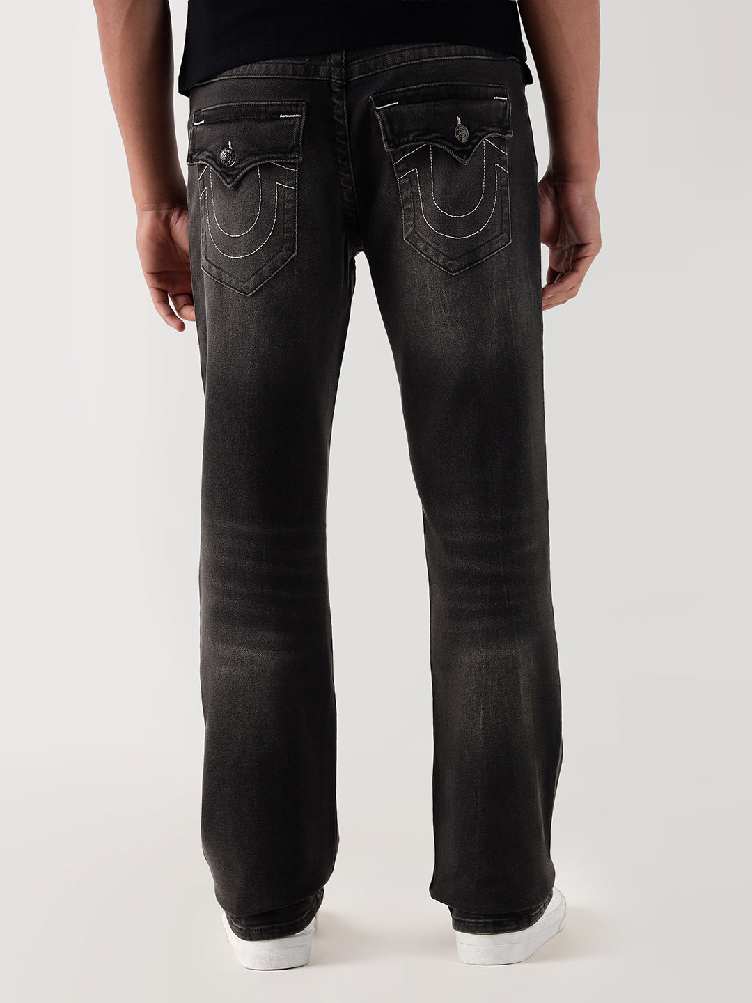 TRUE RELIGION Men Charcoal Black SN Straight Fit Jeans