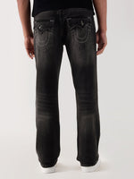 TRUE RELIGION Men Charcoal Black SN Straight Fit Jeans