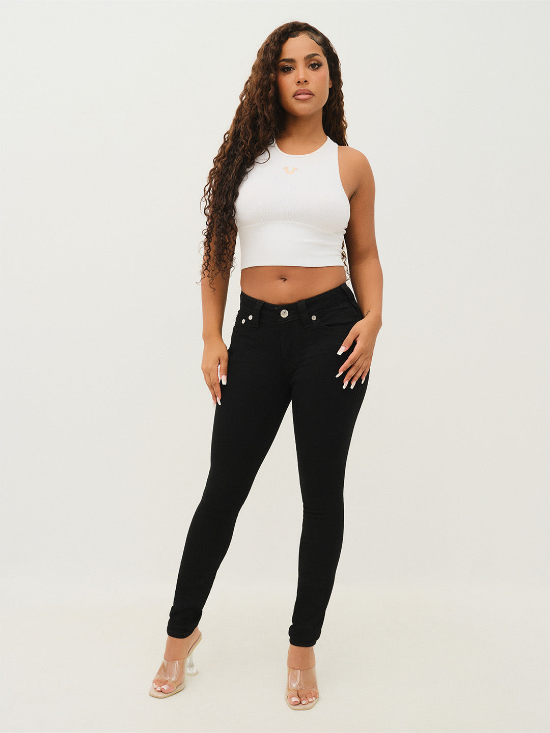 Women black sn skinny fit jeans