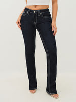 TRUE RELIGION Women Deep Indigo SN Bootcut Fit Jeans