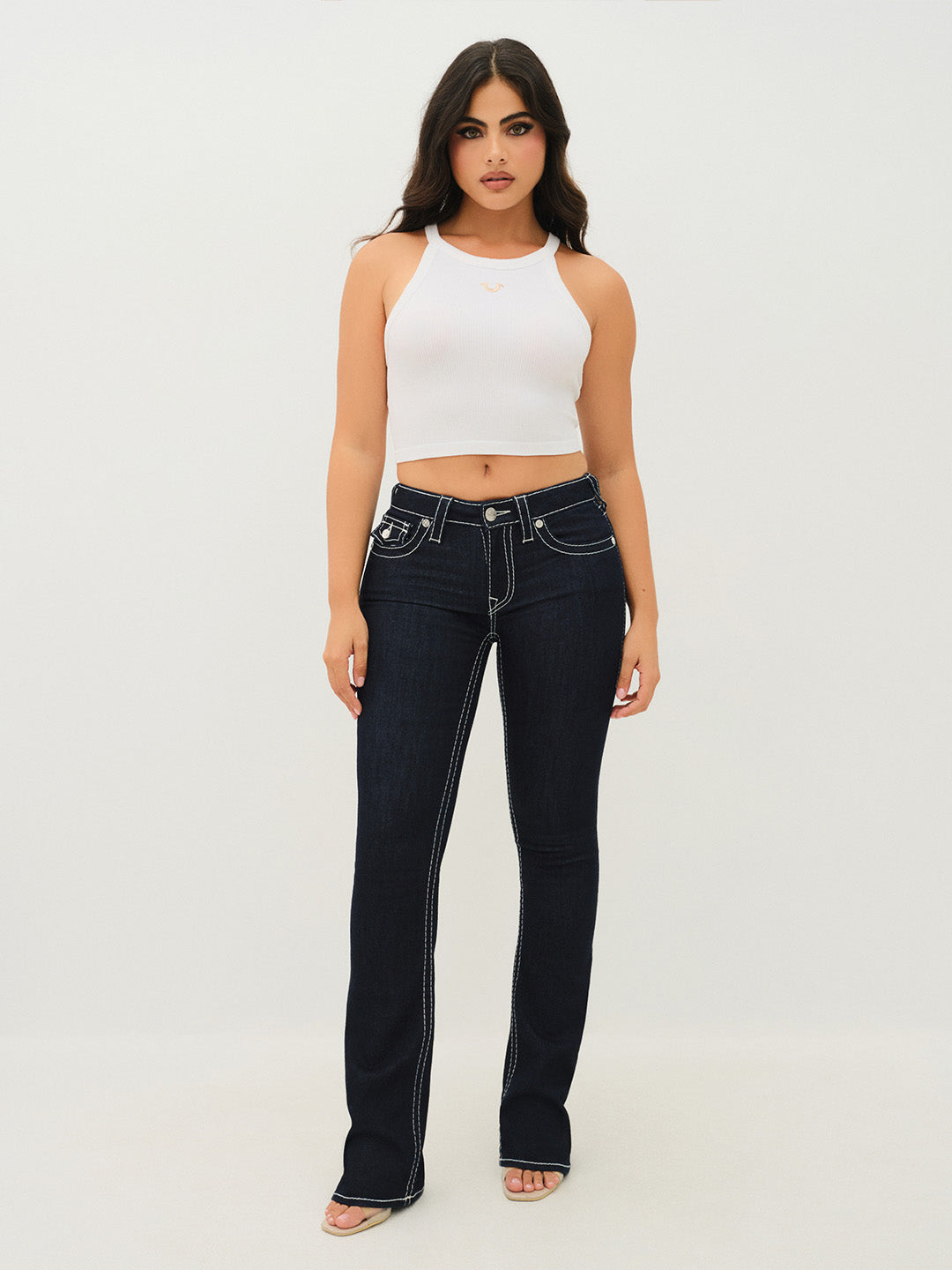 Women deep indigo sn bootcut fit jeans