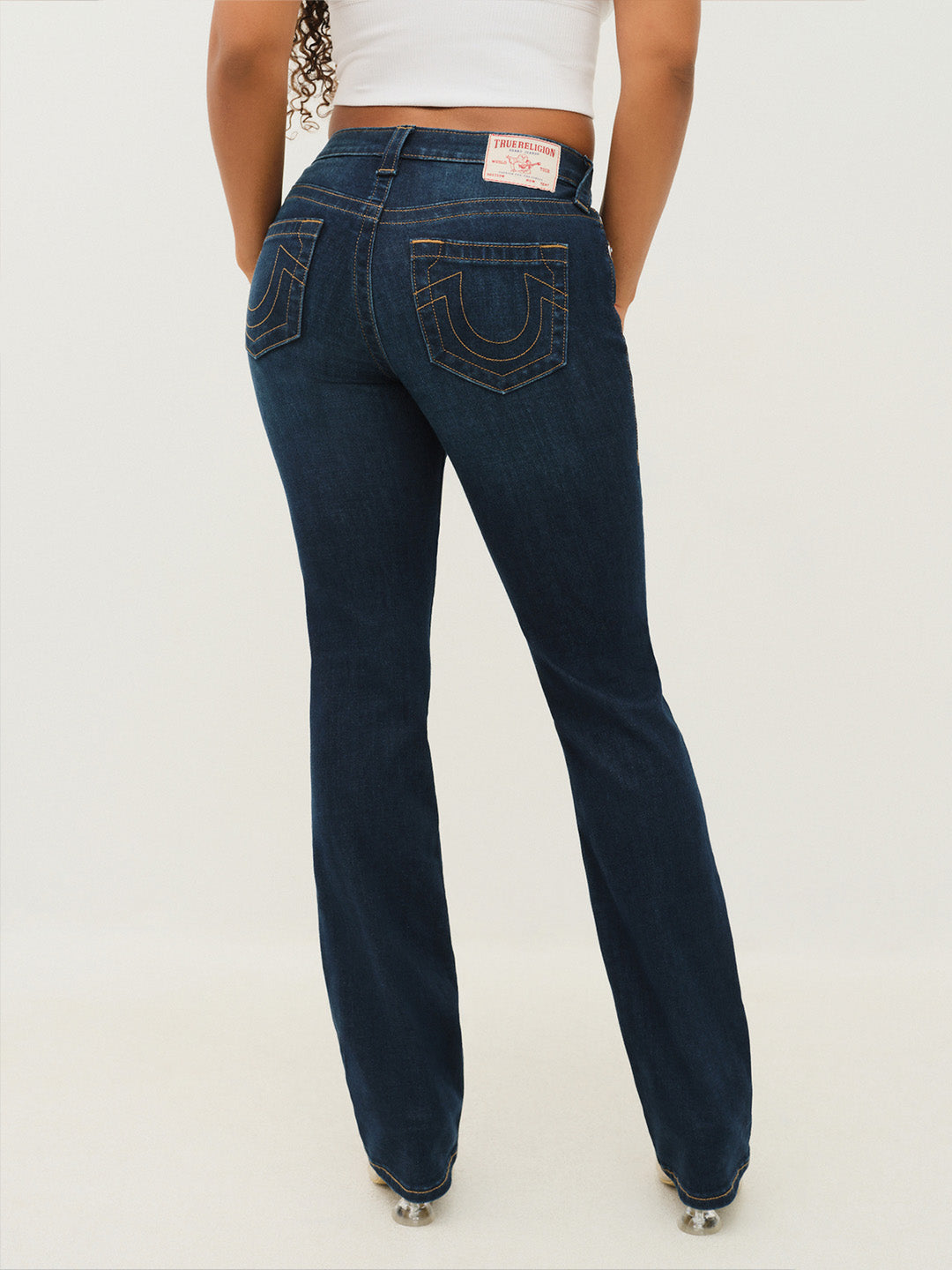 TRUE RELIGION Women Navy Blue SN Straight Fit Jeans