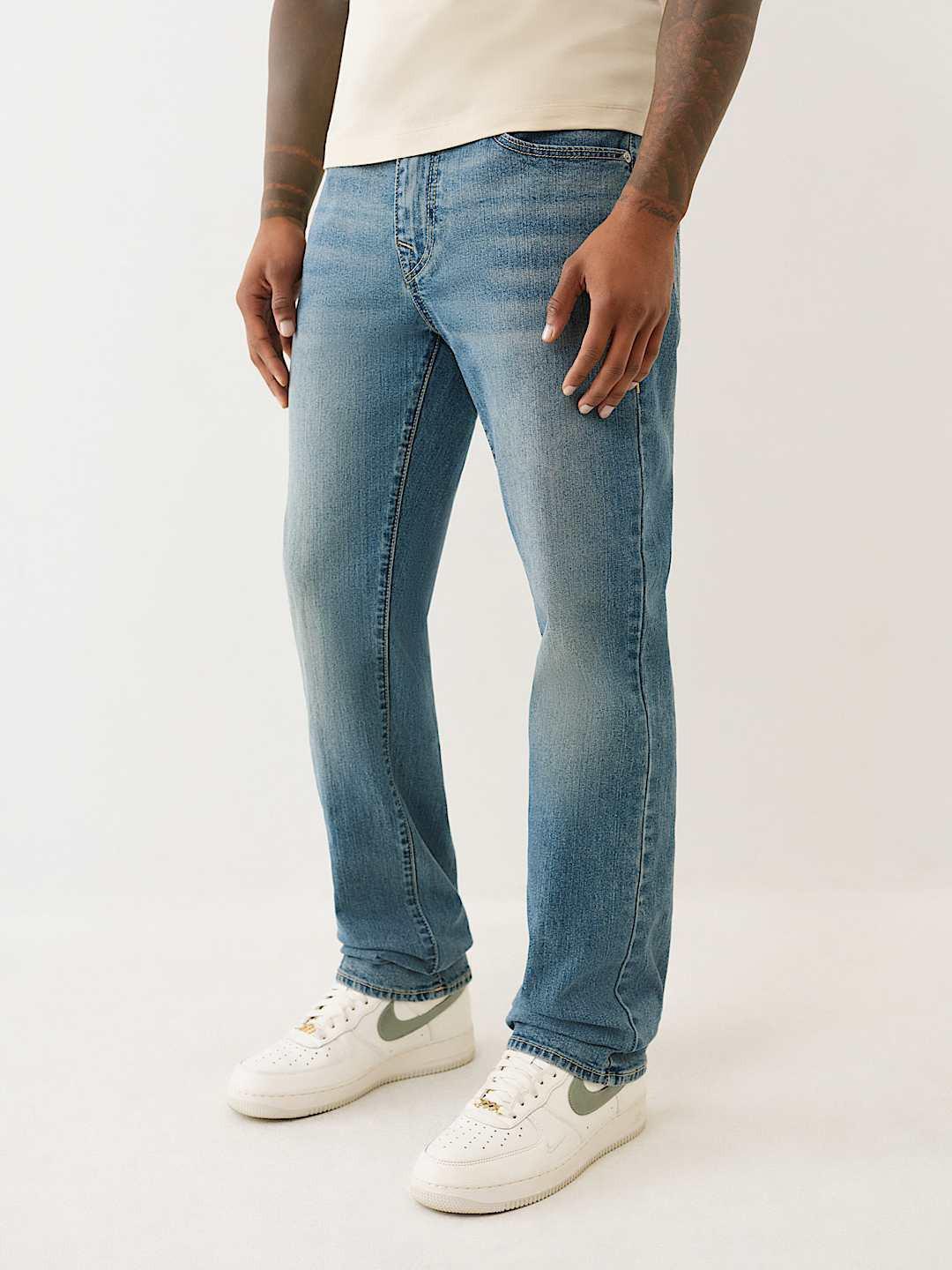 True Religion Men SN Ricky Straight Fit Light Wash Jeans