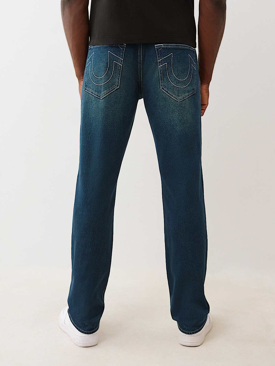 Men dark blue sn ricky straight fit jeans