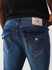TRUE RELIGION Men Blue SN Ricky Straight Fit Jeans