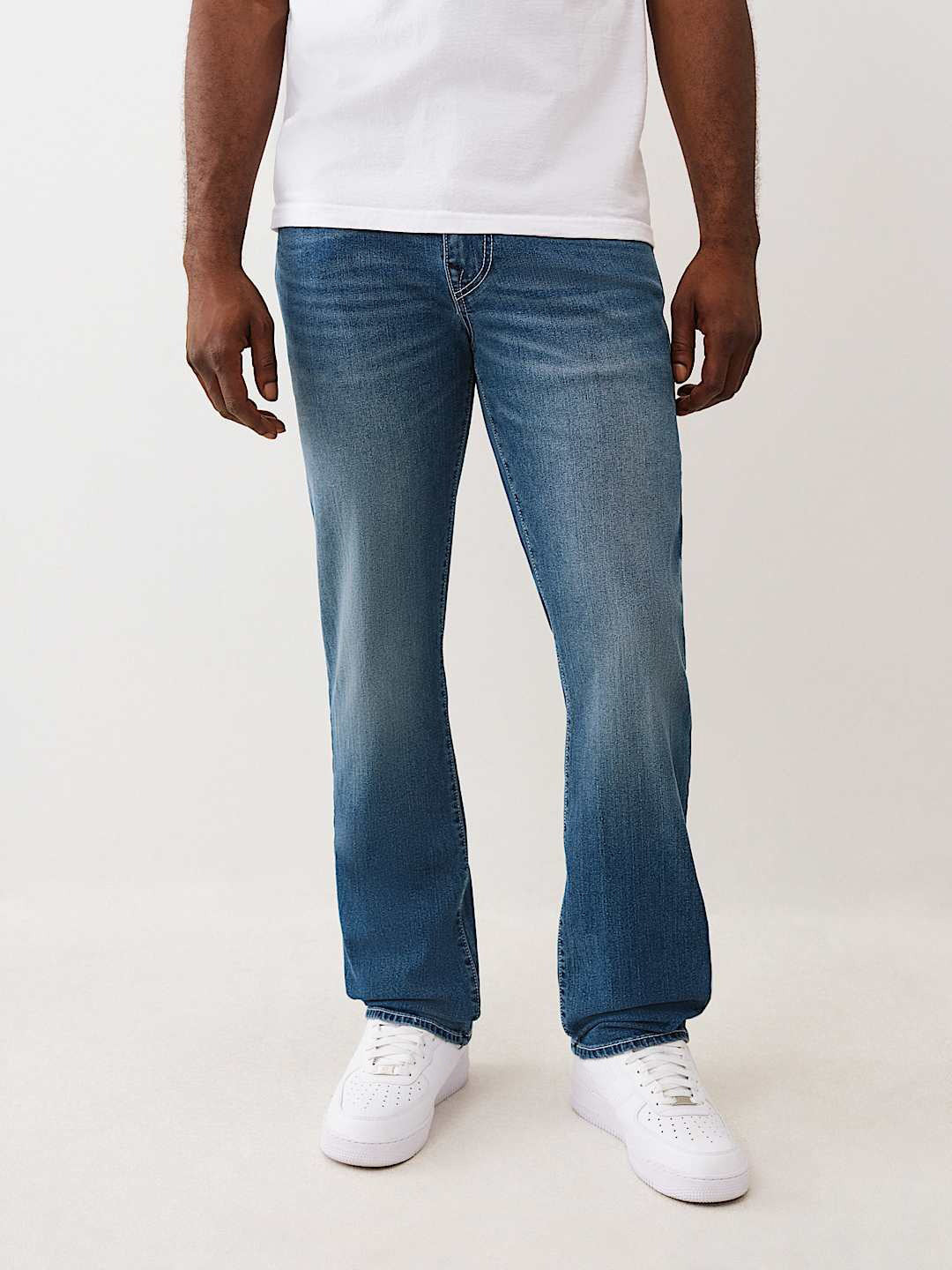 Men indigo blue sn ricky straight fit jeans